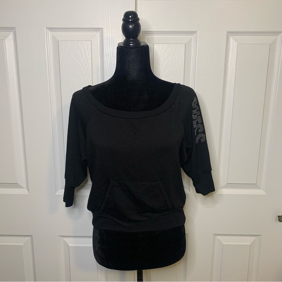 Guess Tops - Guess Rhinestone Sleeve Sweatshirt